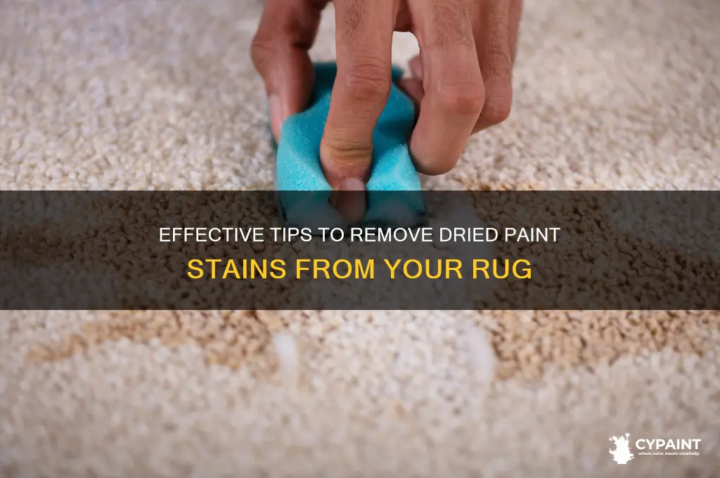 how tonget dried paint out of a rug