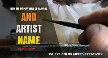 Displaying Art: Title and Artist Name
