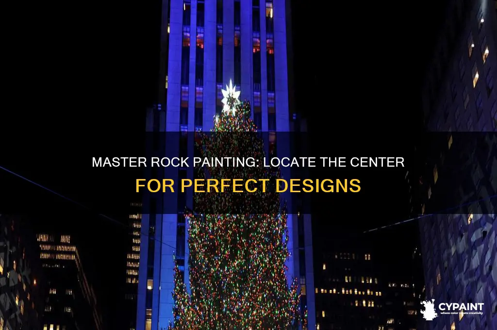 how tto find the center of a rock before painting