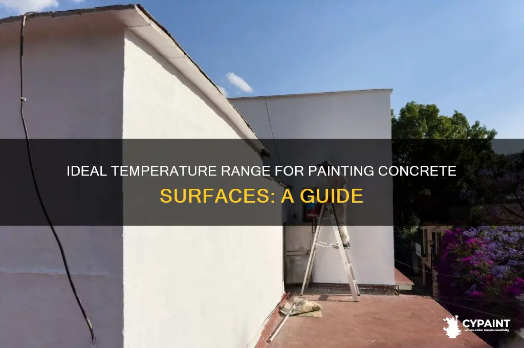 how warm does it have to be to paint concrete