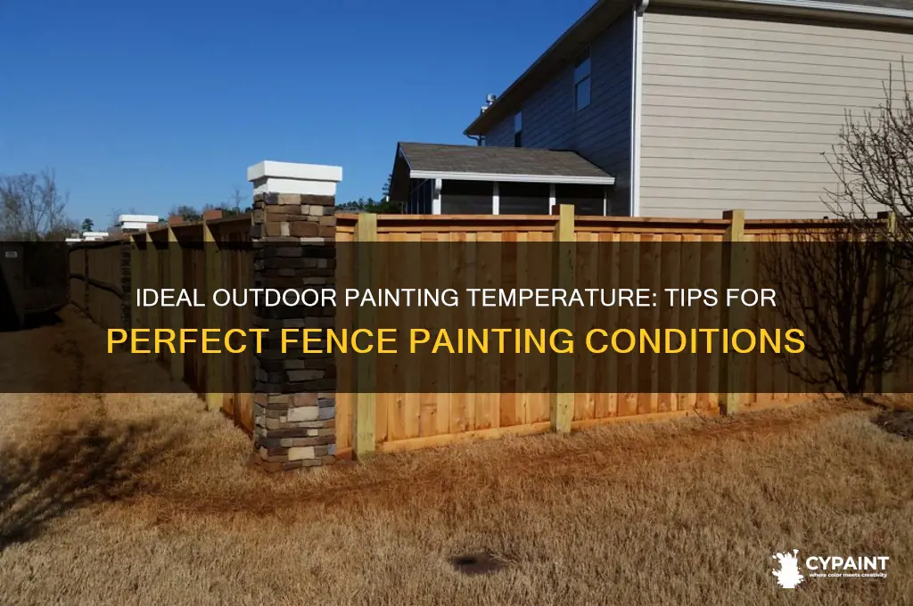 how warm should it be to paint a fence outside
