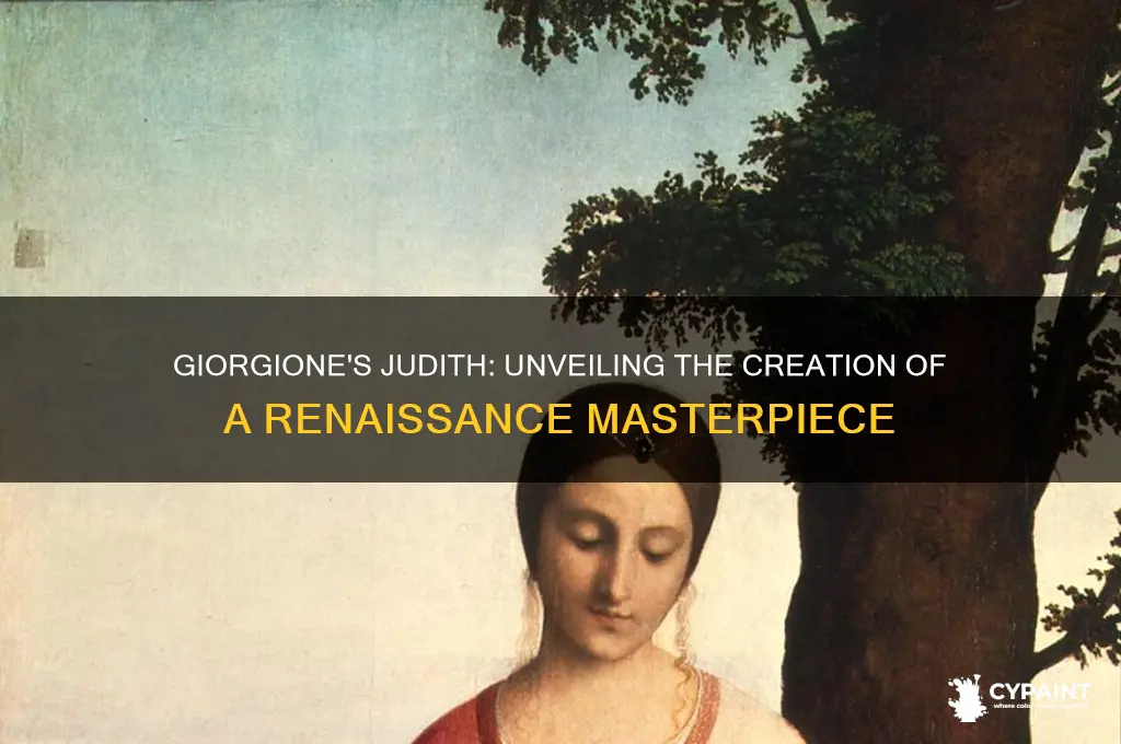how was the painting judith by giorgione created