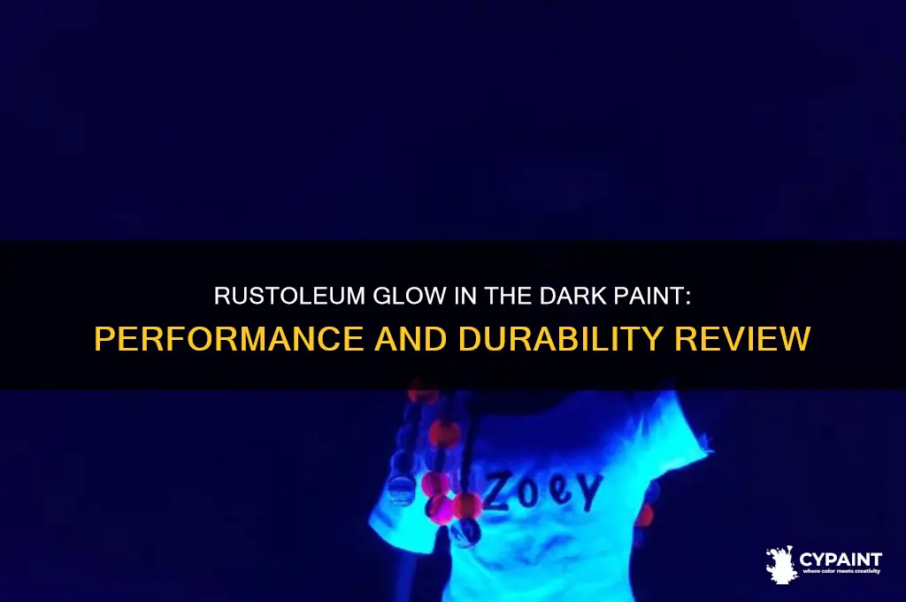how well does rustoleum glow in the dark paint work