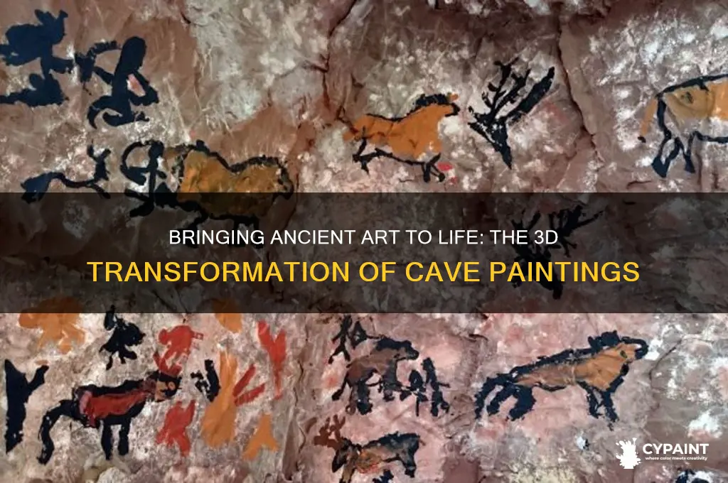 how were cave paintings given a 3d look