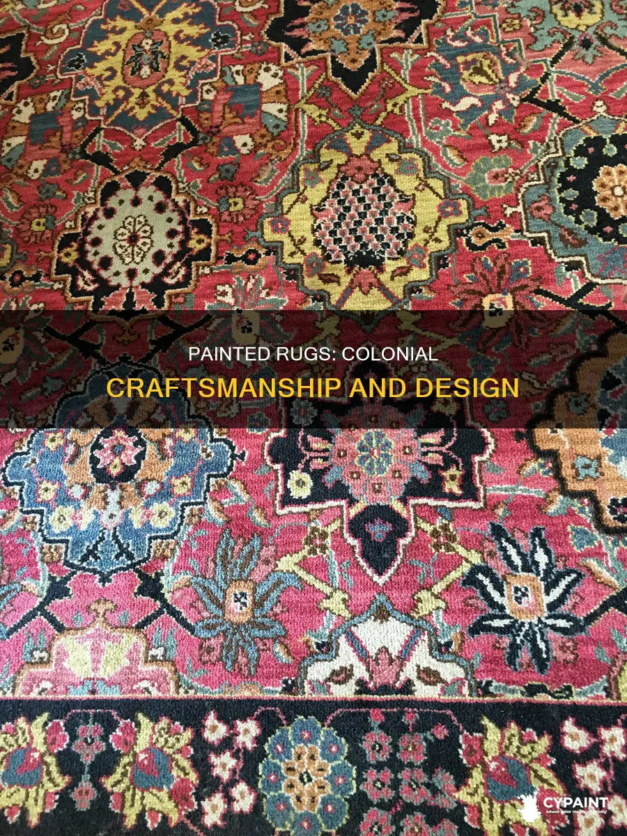 how were painted rugs made in colo ial days