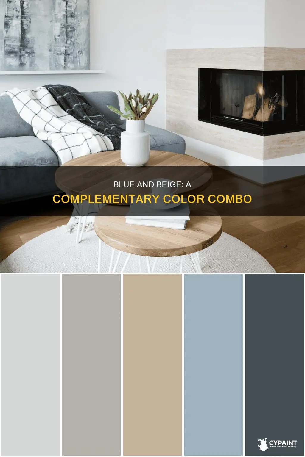how would blue paint and beige paint look together