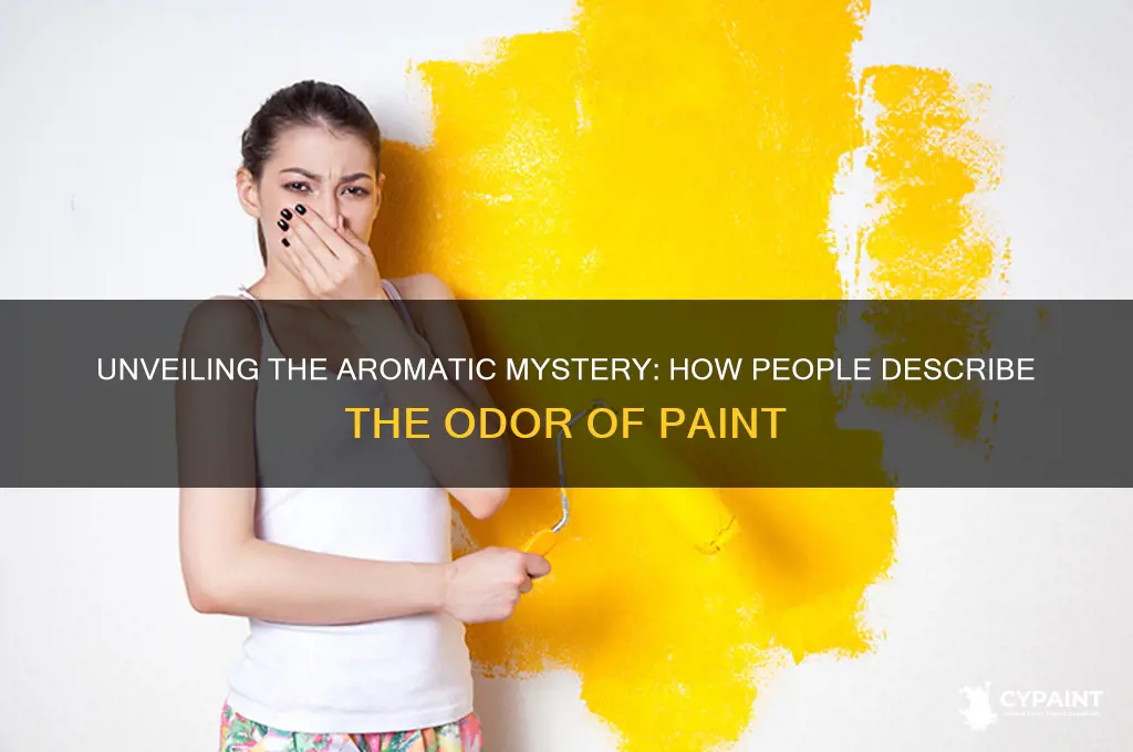 how would people describe the odor of paint
