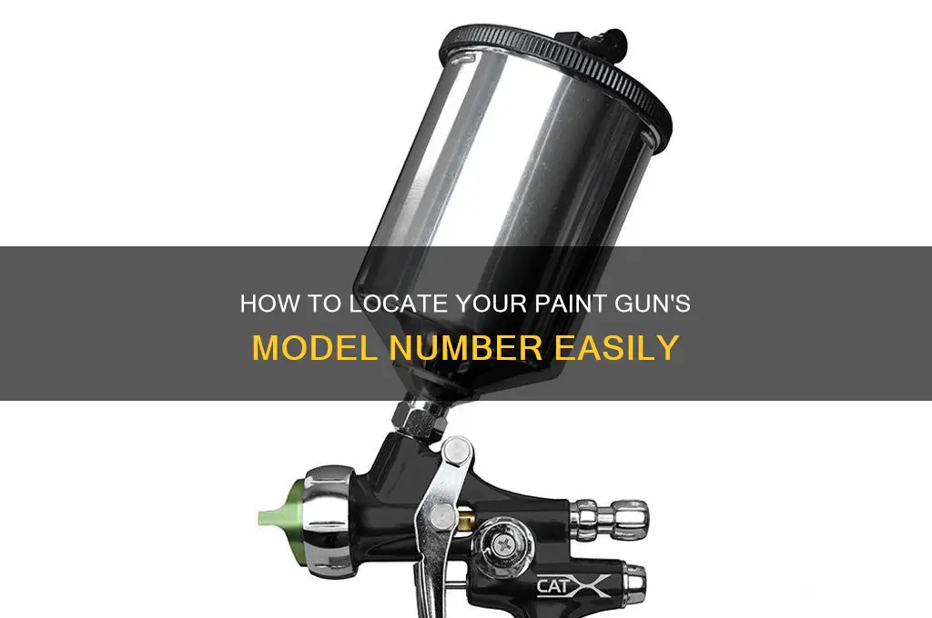 how yo find model mumber on paint gun