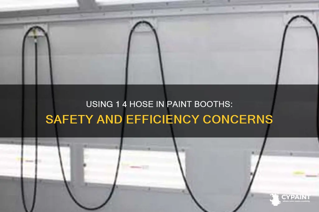 is 1 4 hose okay for paint booth