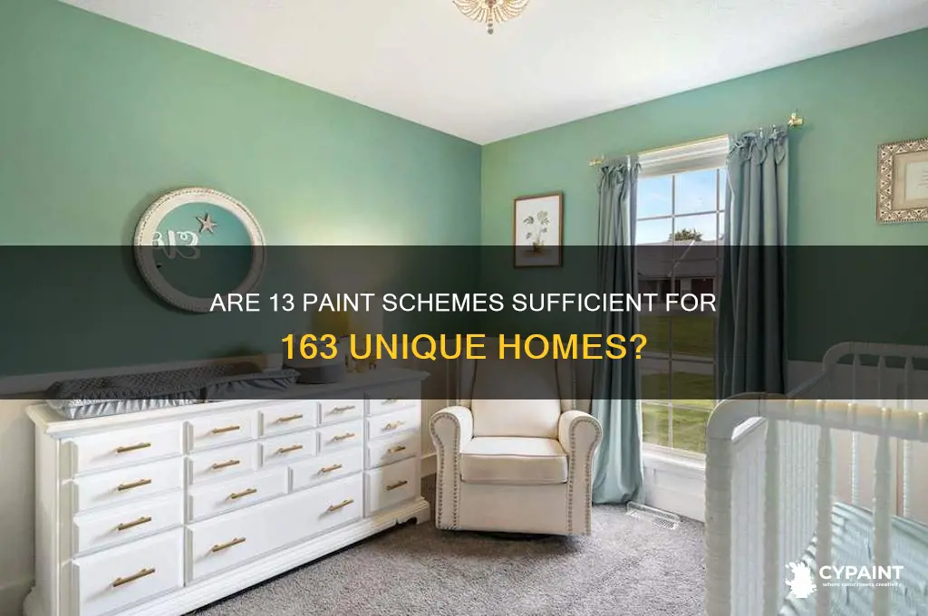 is 13 paint schemes enough for 163 homes