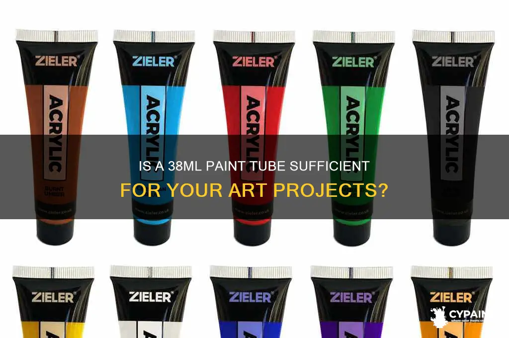 is 38 ml tube of paint big enough