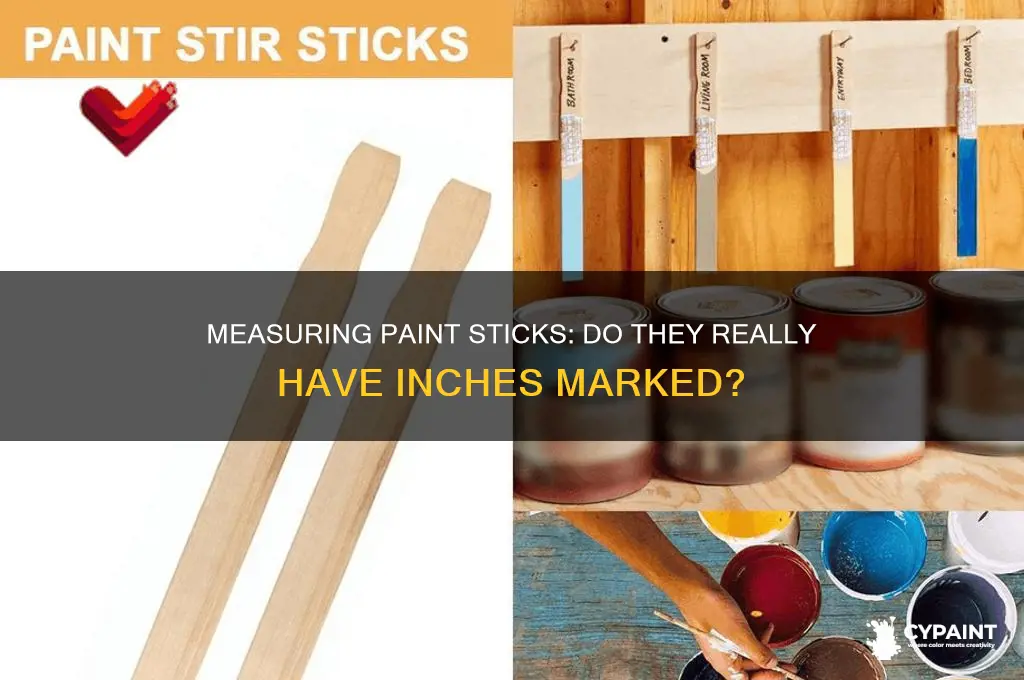 is a paint stick got inches on it