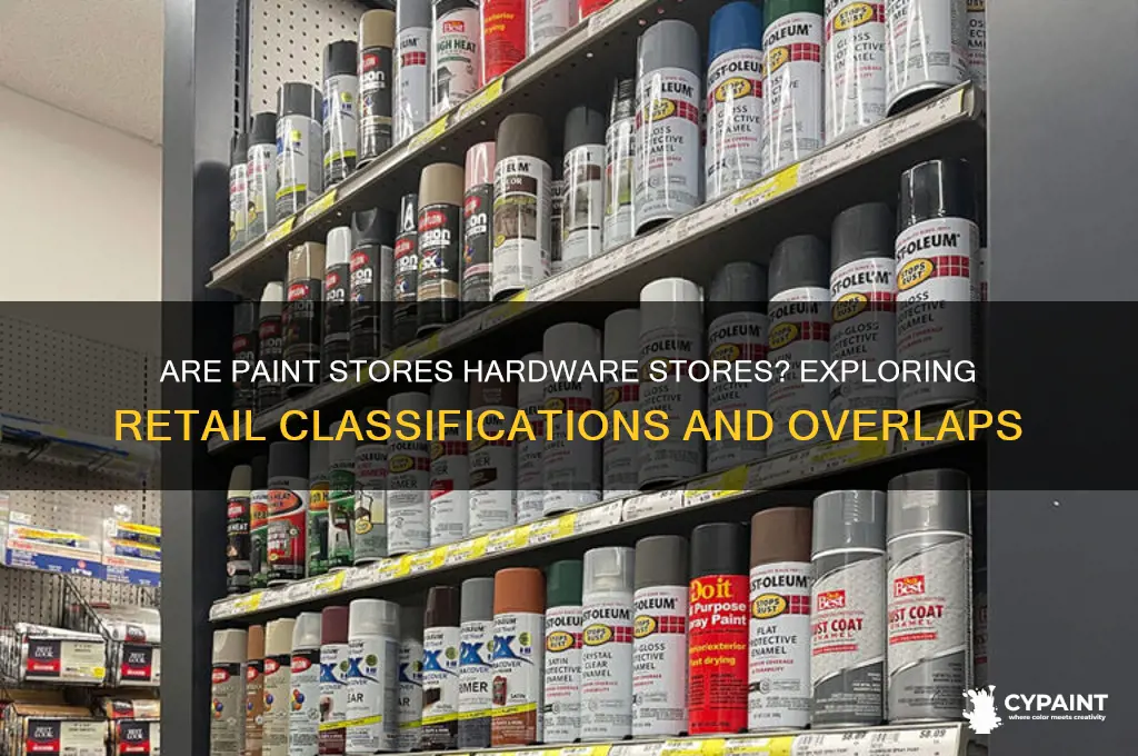 is a paint store considered a hardware store