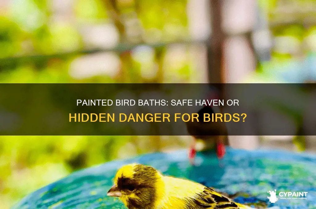 is a painted bird bath safe for birds