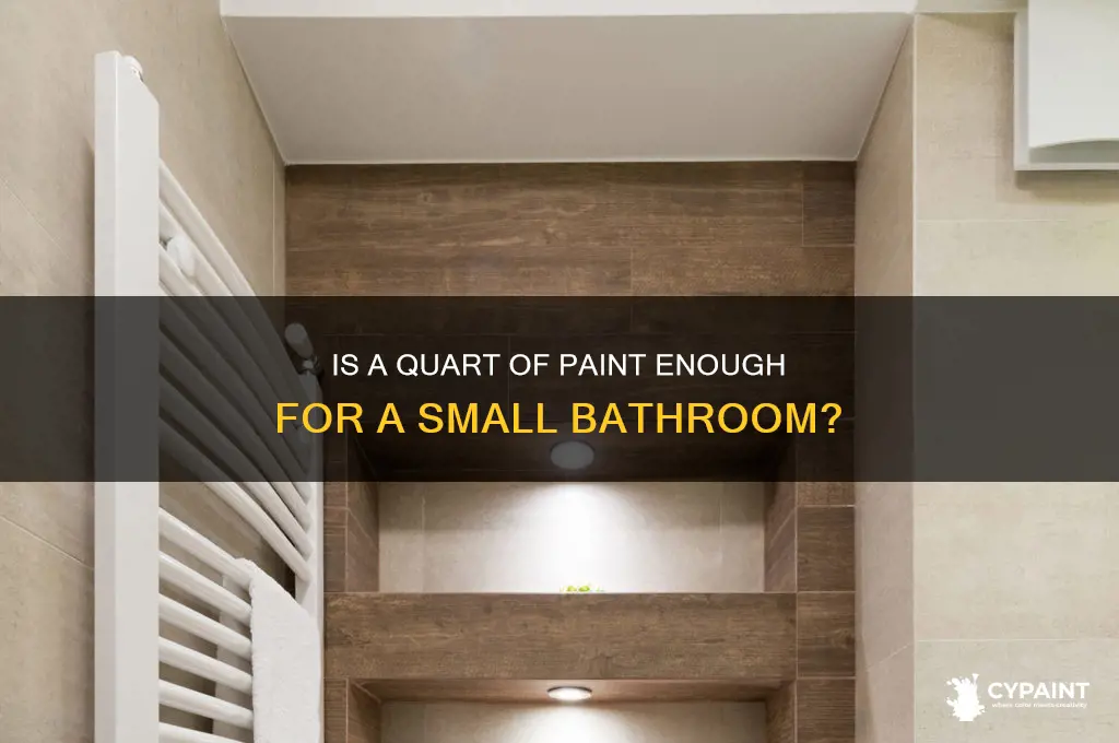 is a quart of paint enough for a small bathroom