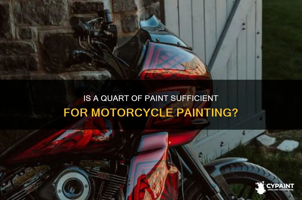 is a quart of paint enough to paint a motorcycle