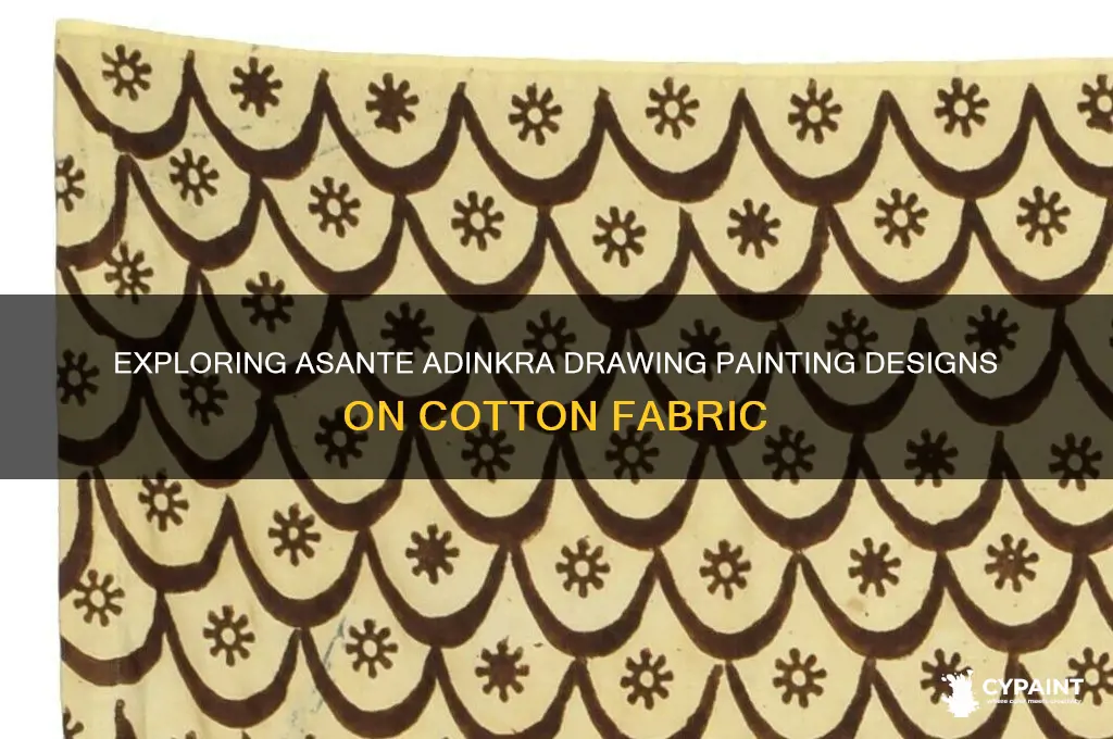 is asante adinkra drawing painting designs on cotton