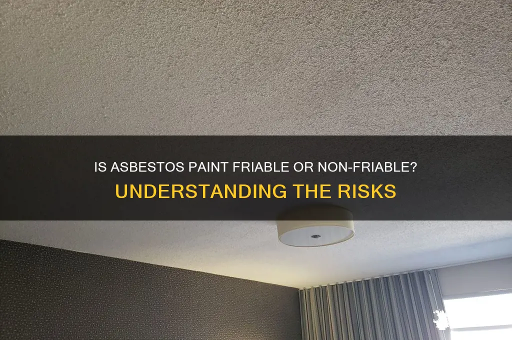 is asbestos paint considered friable or non friable