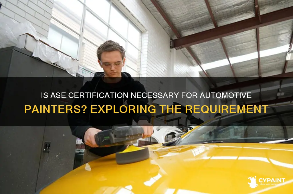 is ase certification required for an automotive painter