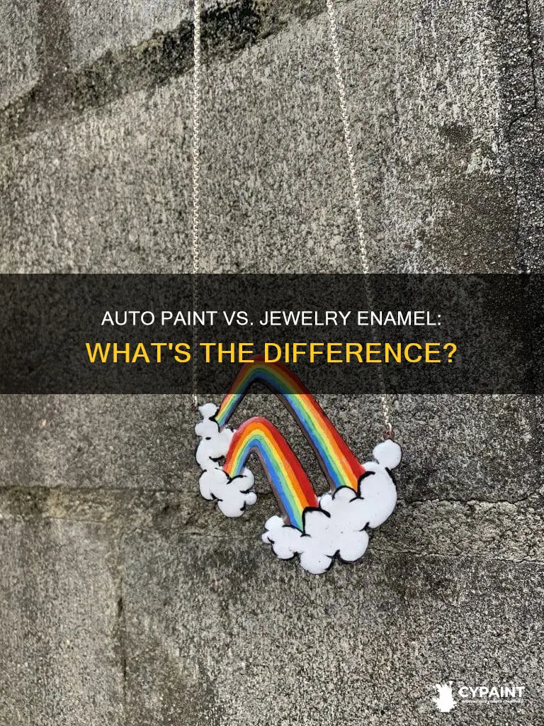 is auto paint enamel the same as jewelry enamel