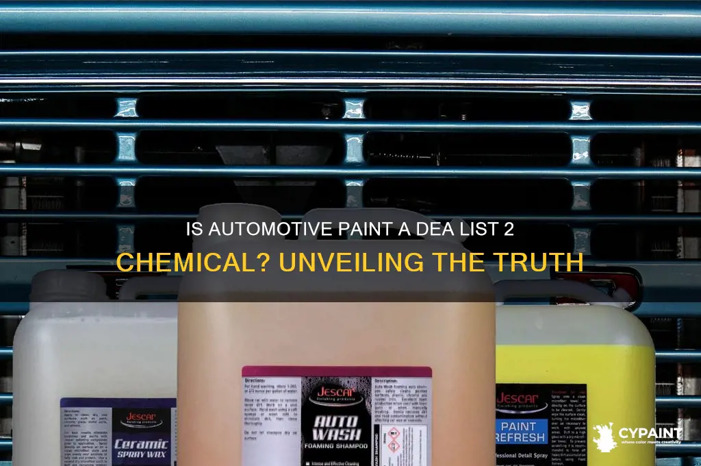 is automotive paint a dea list 2 chemical