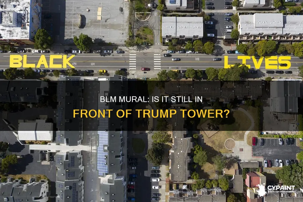 is blm still painted in front of trump tower