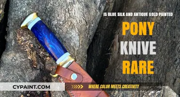 Are Blue Silk and Antique Gold Painted Pony Knives Rare?