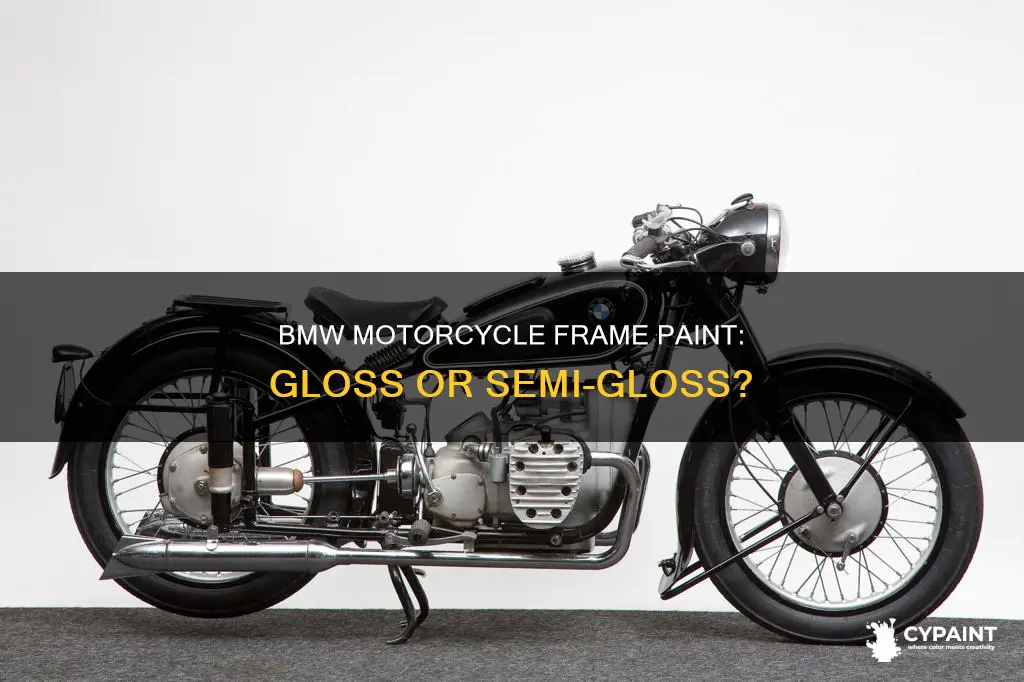 is bmw motorcycle frame paint gloss or semi gloss