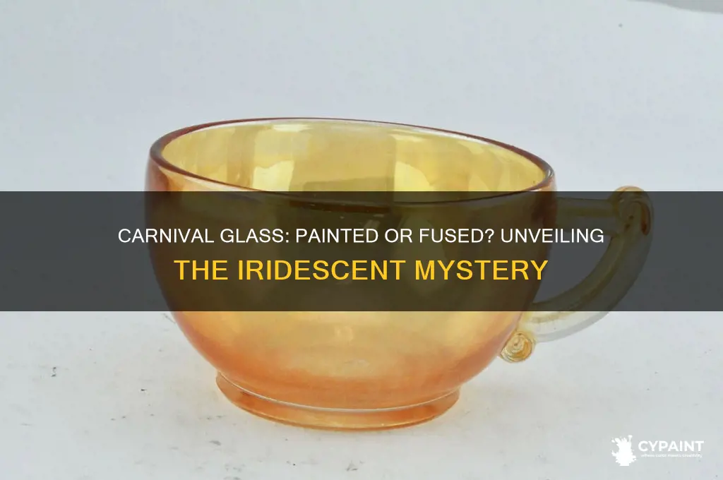 is carnival glass painted on or fused glass