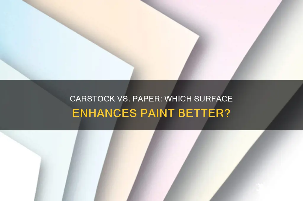 is carstock better for paint than regular paper