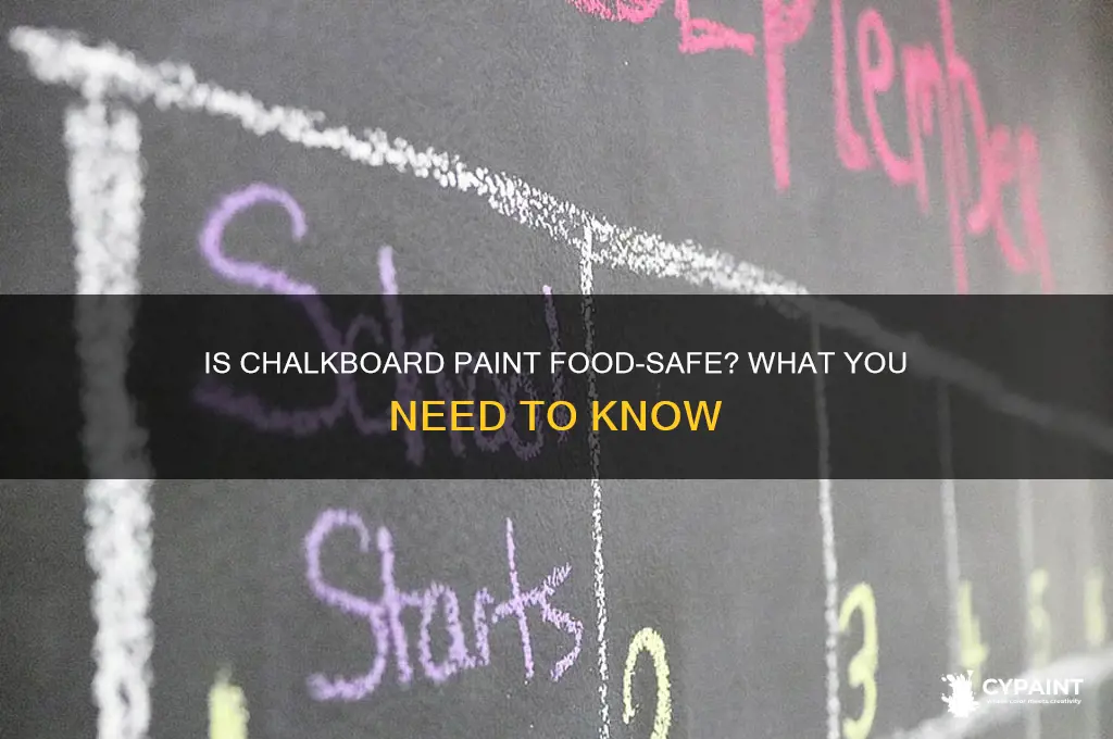 is chalkboard paint safe to eat off of