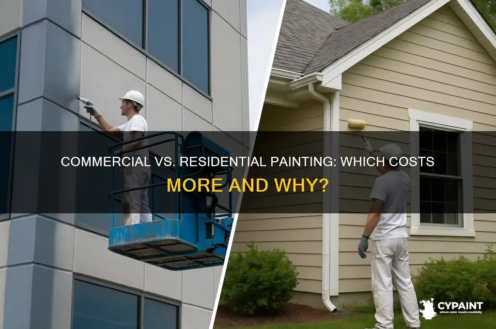 is commercial painting more expensive than residential
