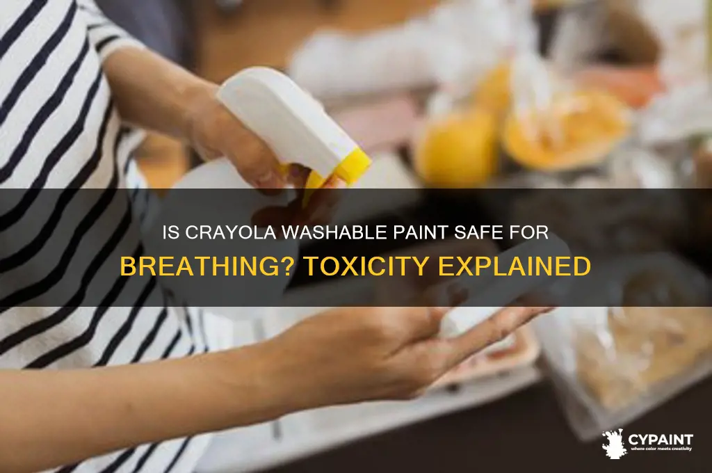 is crayola washable paint toxic fpr breathing in