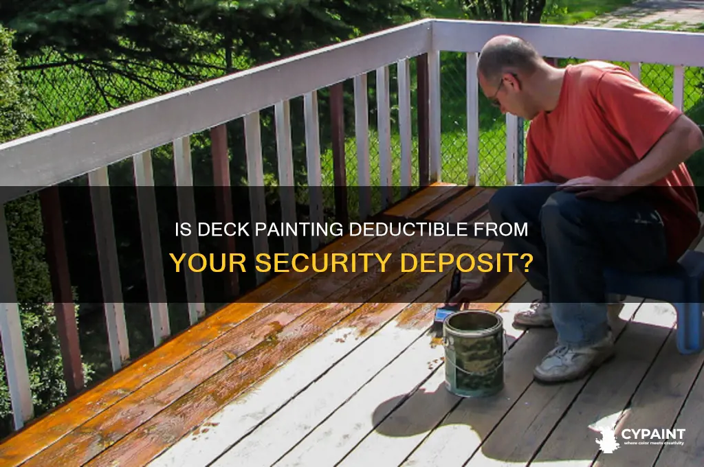 is deck painting deductible from a security deposit