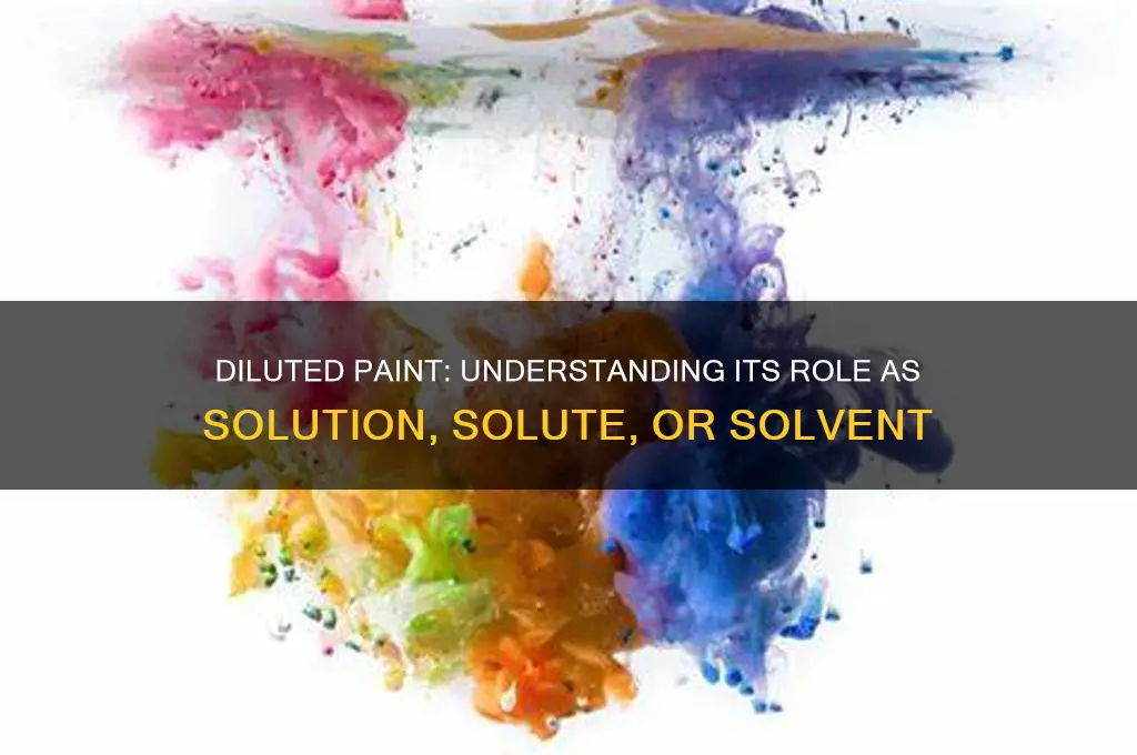 is diluted paint a solution solute or solvent