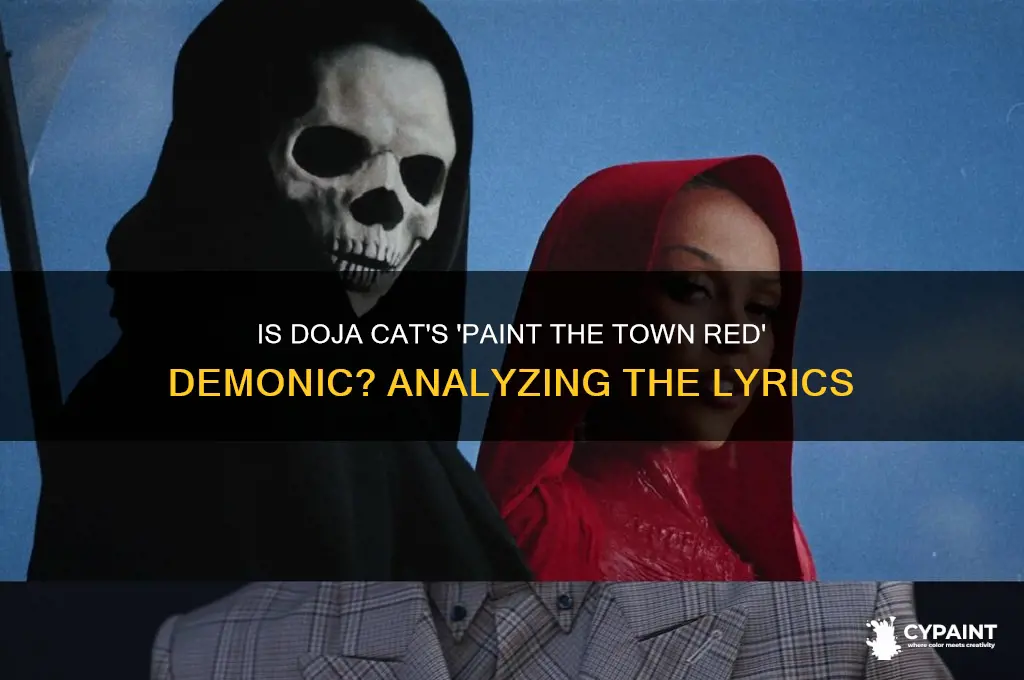 is doja cat paint the town red demonic