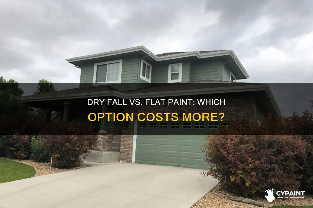 is dry fall paint more expensive than flat regular paint