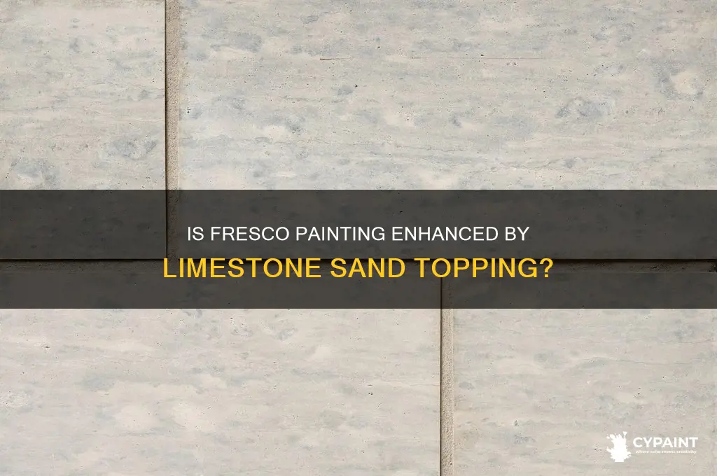 is freco painting topped with lime stone sand