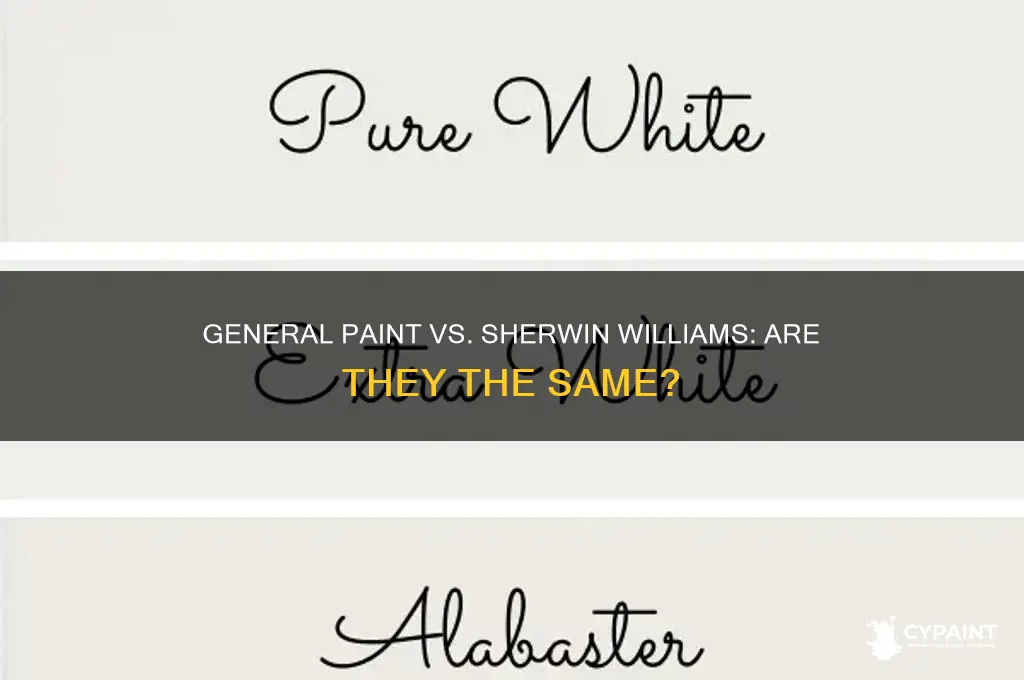is general paint the same as sherwin williams