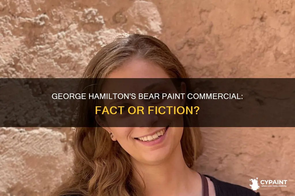 is george hamilton in a bear paint commercial