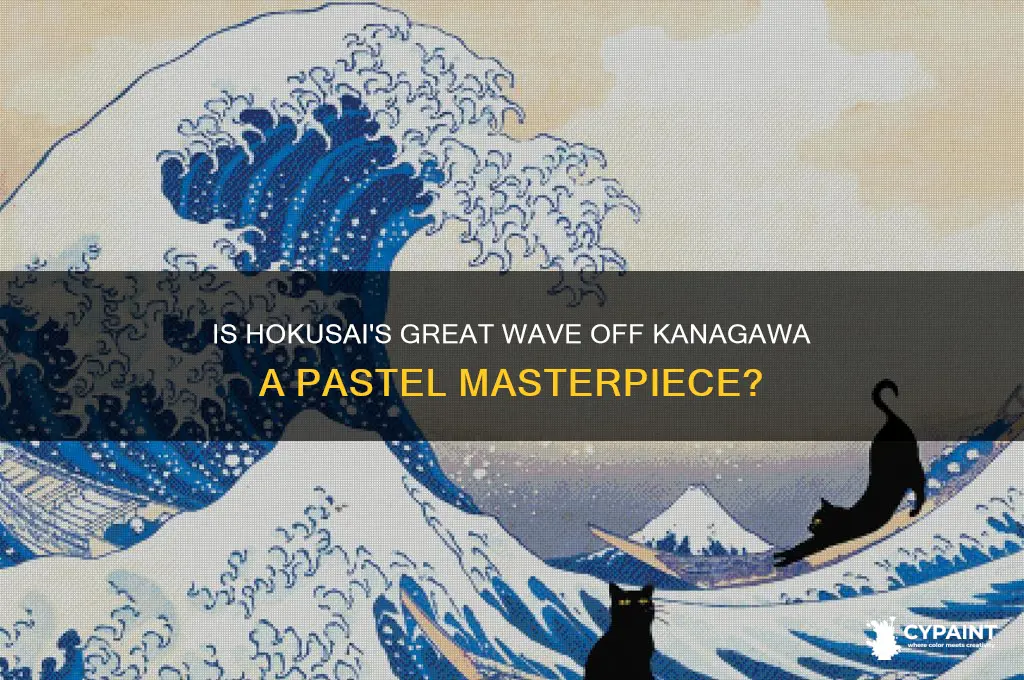 is great wave off kanagawa by hokusai a pastel painting