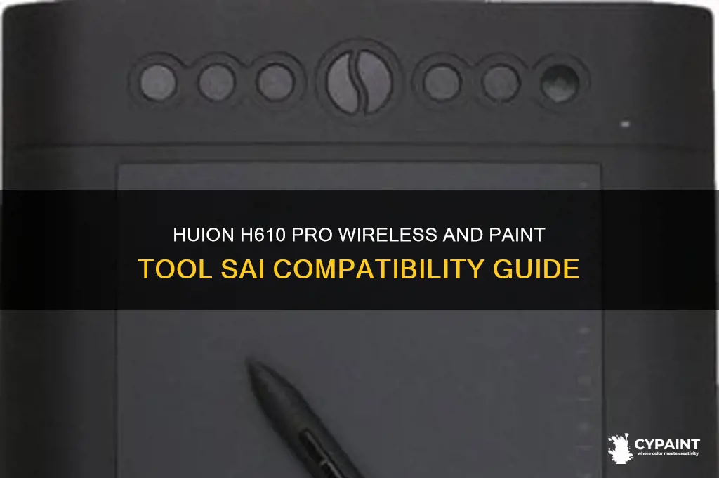 is huion h610 pro wireless compatible with paint tool sai