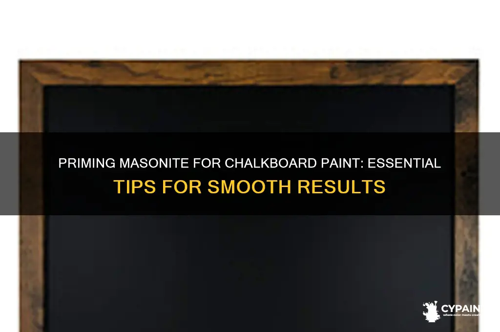 is it advisable to prime masonite when applying chalkboard paint