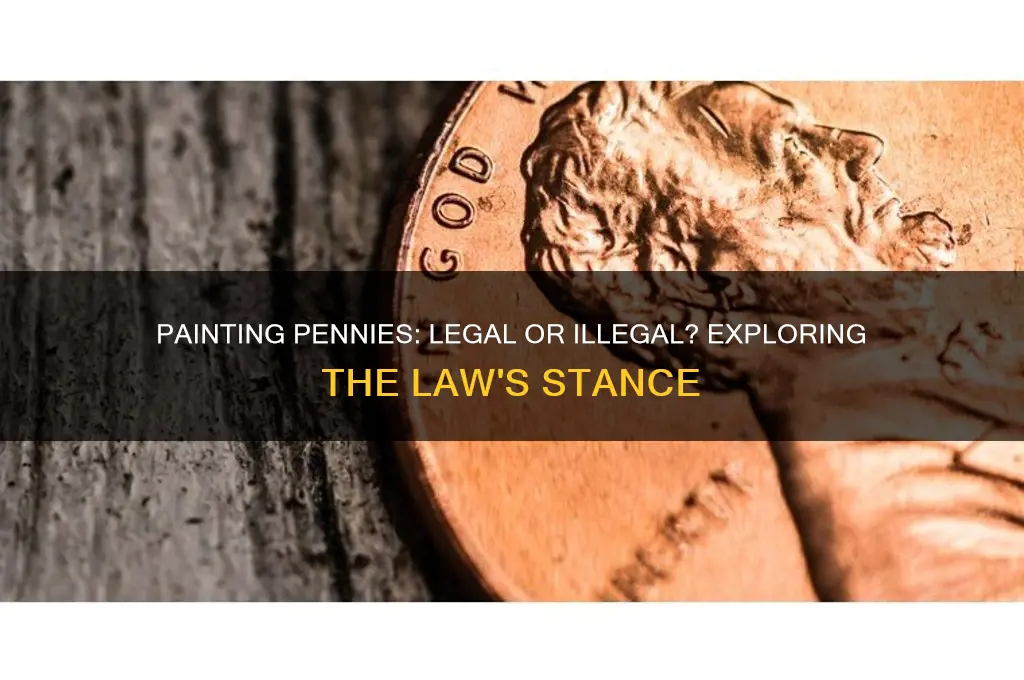 is it against the law to paint pennies