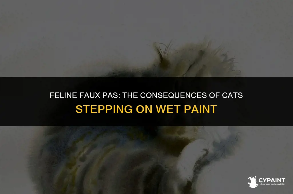 is it bad for cats to step on wet paint