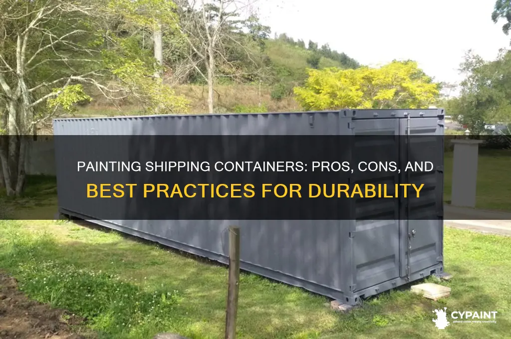 is it bad to paint over shipping container