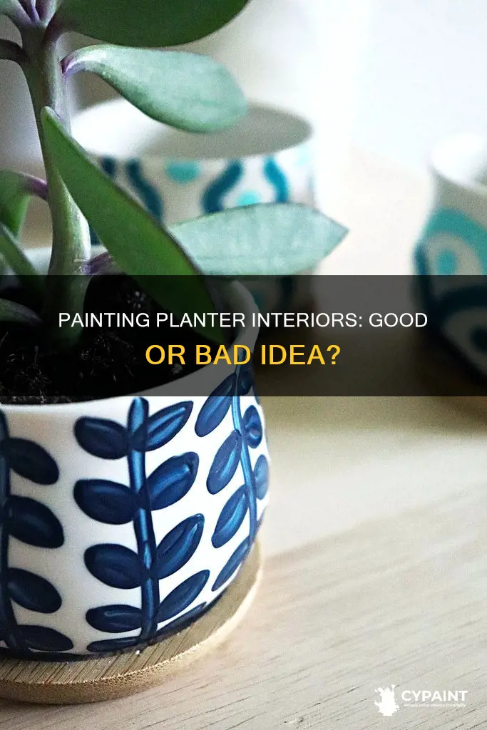 is it bad to paint the inside of planters