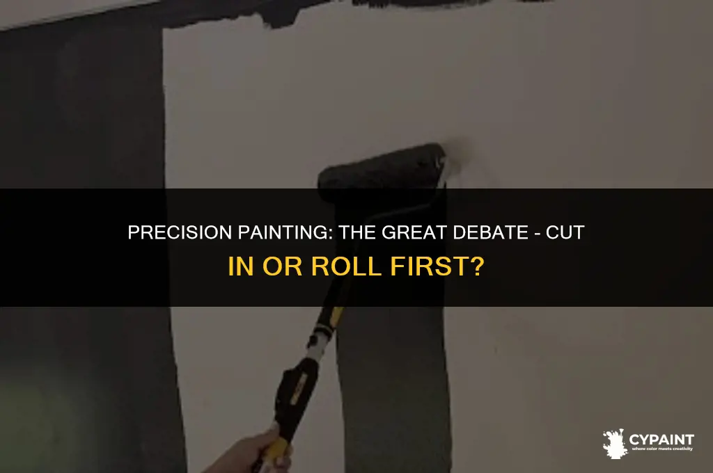 is it better to cut in or roll paint first
