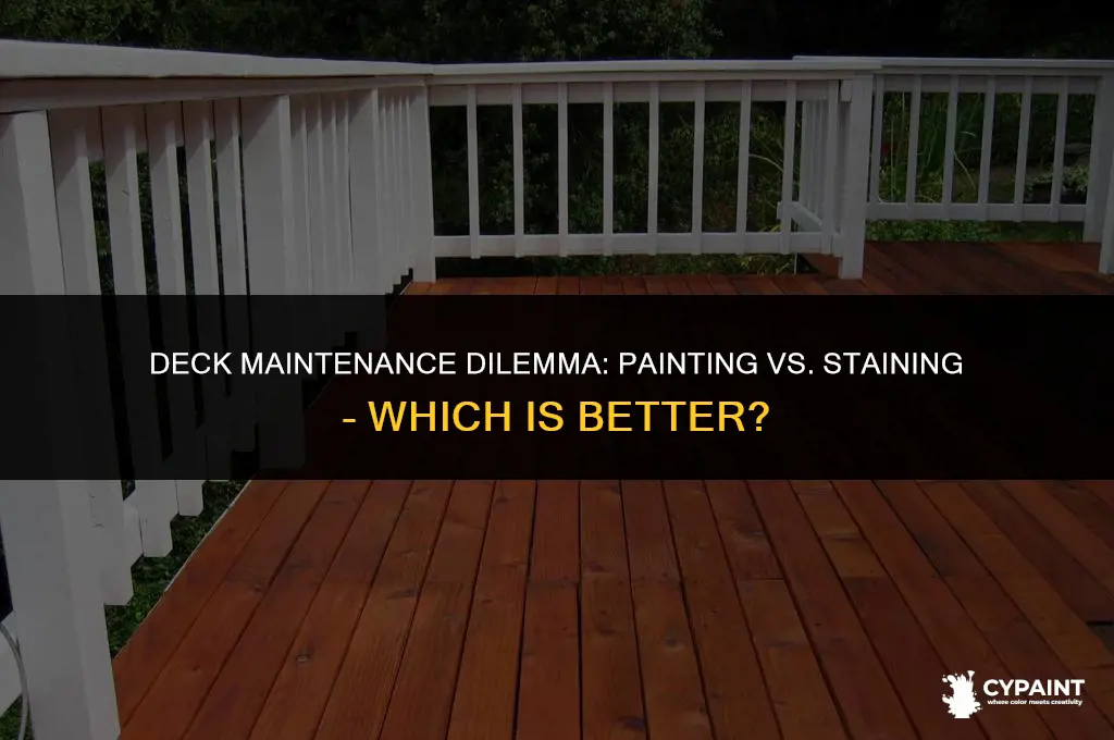 is it better to paint a deck or stain it