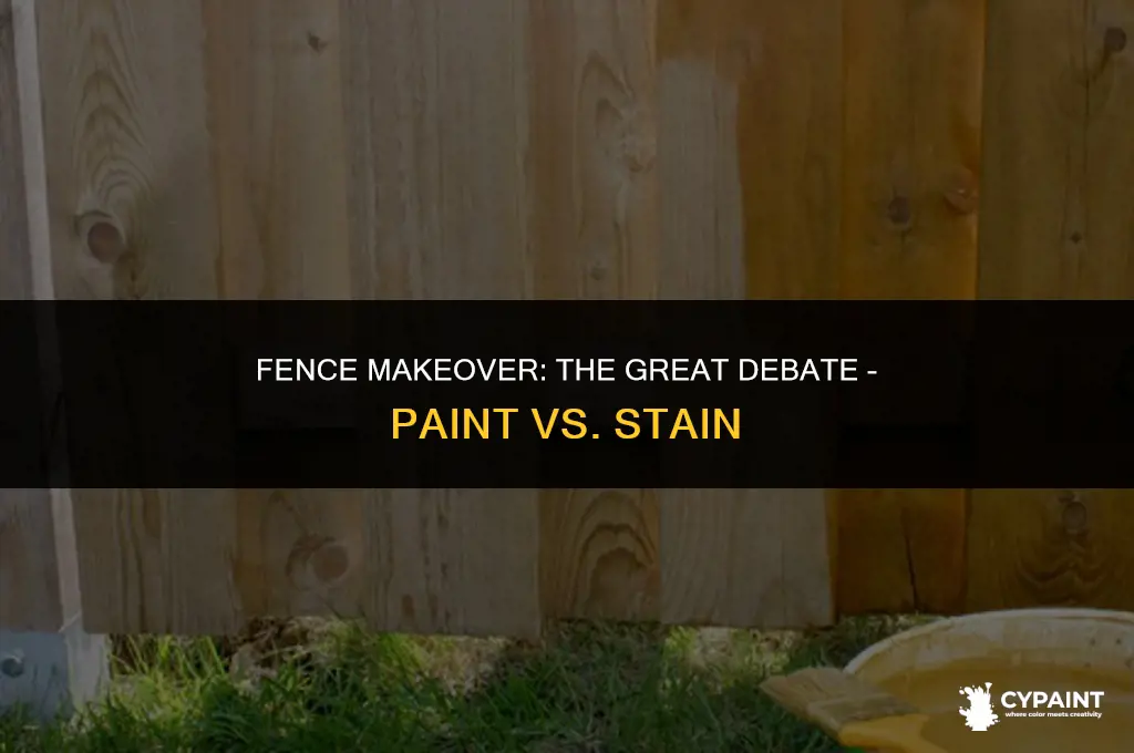 is it better to paint a fence or stain it